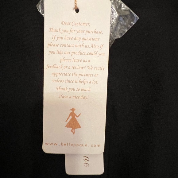 NWT Bella Poque size M black high waisted flared retro midi skirt with pockets - Picture 8 of 11